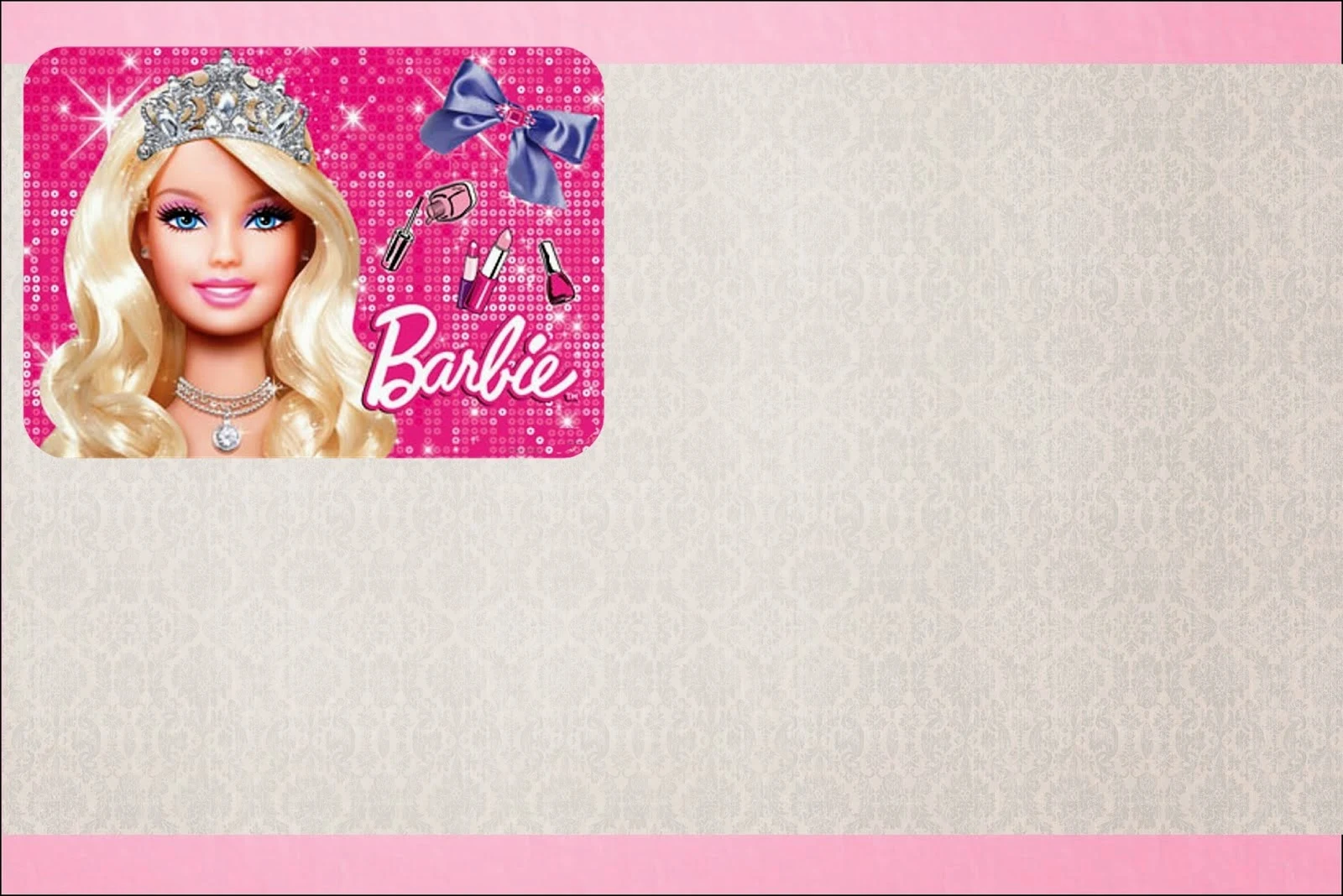 Barbie Life Style Free Printable Invitations, Labels or Cards.