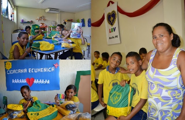 LBV entrega kits pedagógicos e uniformes  da campanha Criança Nota 10 — Educar alimenta o futuro!