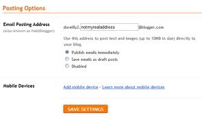 Mobile Phone Blogging Option