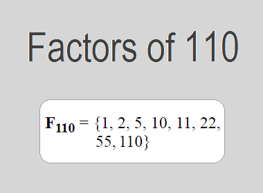 Factors of 110