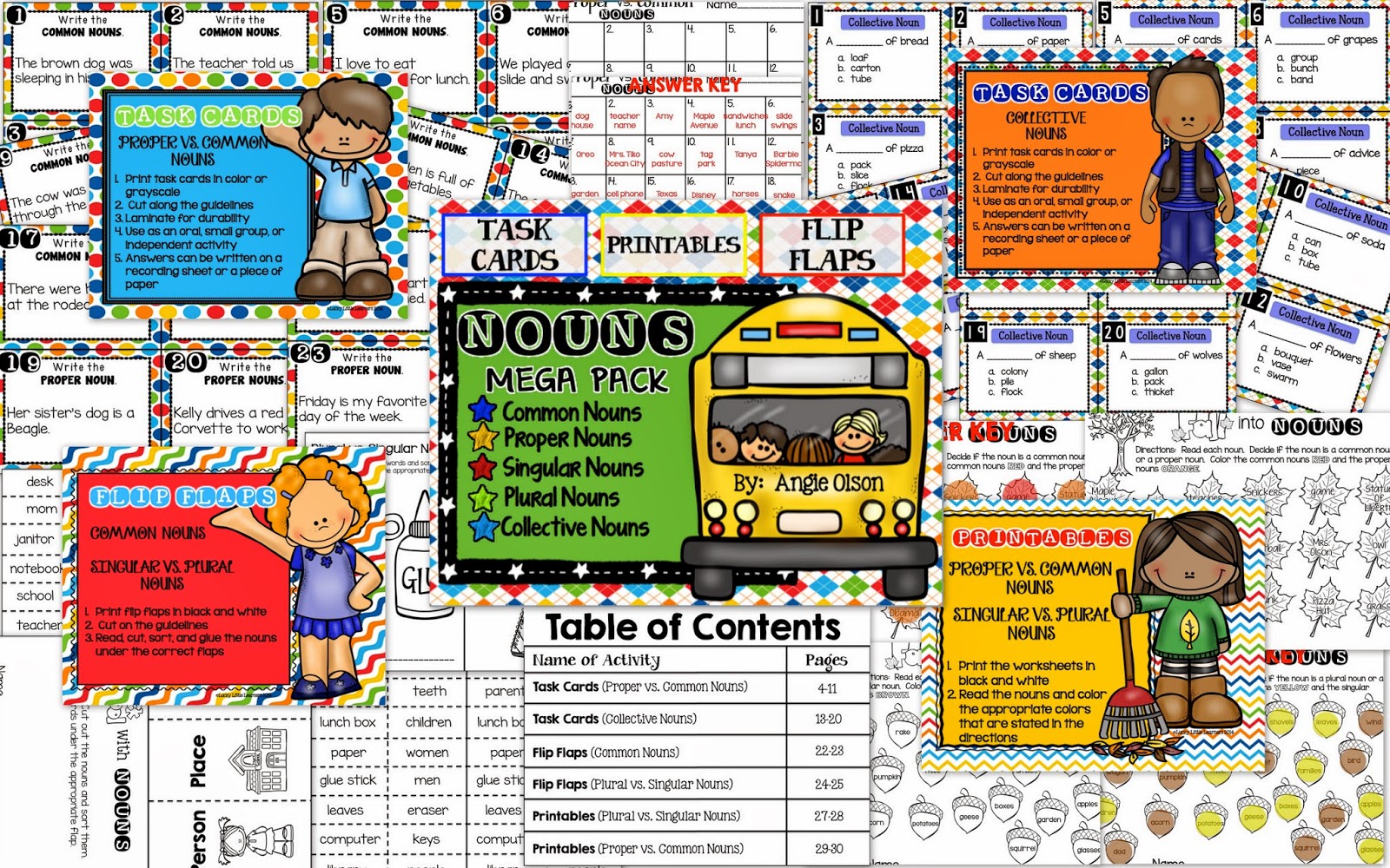 https://www.teacherspayteachers.com/Product/Nouns-Mega-Pack-Task-Cards-Printables-and-Flip-Flaps-1388279
