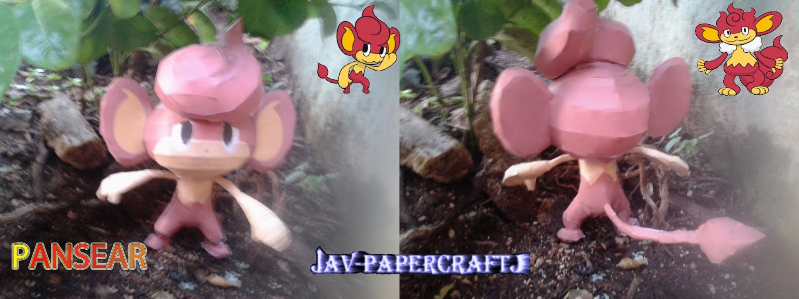 Pokemon Pansear Papercraft