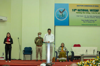 Governor Hari Babu Kambhampati graced celebration of the 13th National Voters’ Day today at the Assembly Conference Hall. The theme for this year’s National Voters’ Day is: ‘Nothing like voting, I vote for sure’.