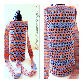 free crochet patterns, how to crochet, water bottle carrier, sling bag,