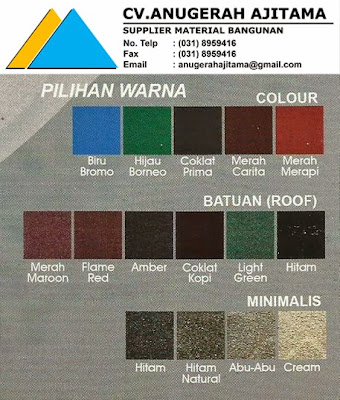 Pilihan Warna Genteng Metal Prima Roof