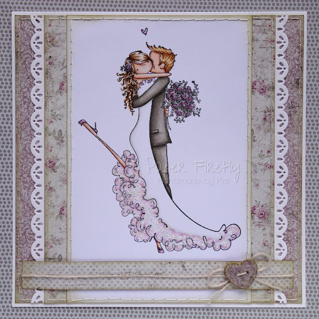 Handmade wedding couple card (image by Stamping Bella)