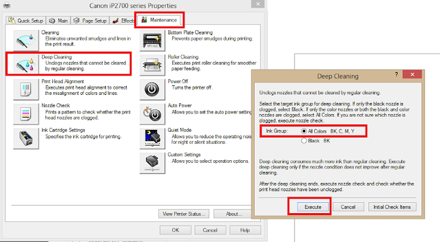 Proses deep cleanning ip 2700 canon