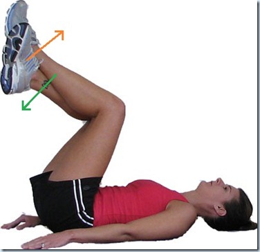 mujer tumbada ejercicio
