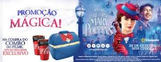 Promoção Mágica Cinépolis Mary Poppins Retorno - Balde Exclusivo Combo Compre Ganhe
