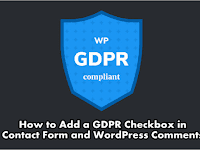 How to Add a GDPR Checkbox in Contact Form and WordPress Comments