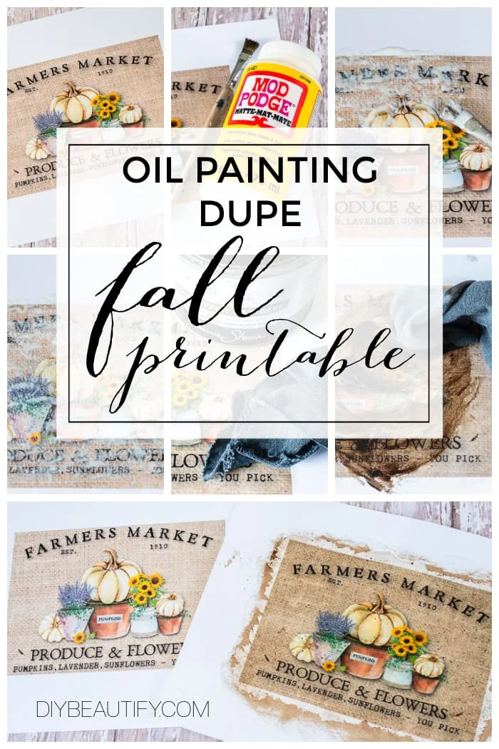 fall printable to oil painting