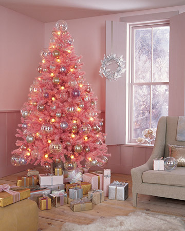 pink christmas tree