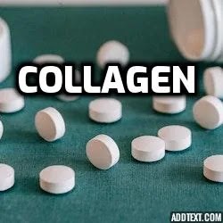 collagen cause acne.White tablets got on the table.