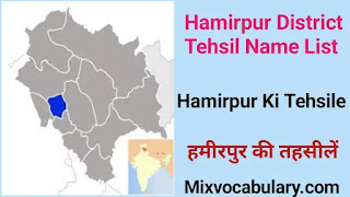 Hamirpur tehsil list