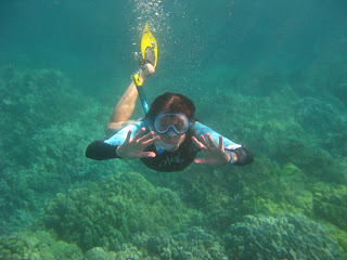 I'm snorkeling!