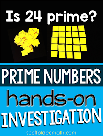 If your students struggle with the idea of prime vs. composite numbers, this hands-on investigation activity into prime numbers may be helpful, especially to the kinesthetic learners in your classroom.