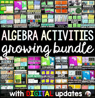 Algebra activities bundle