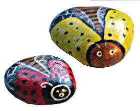 bugs, flying, painted rocks, rock painting