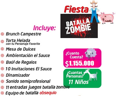 Fiesta campestre batalla zombie Bogota