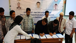 PWI Banten, Universitas Terbuka Serang dan KPID Banten Tandatangani MoU