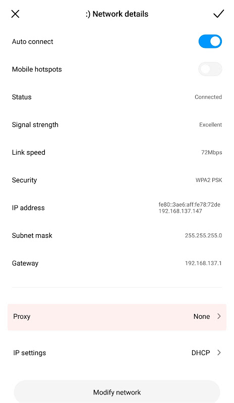 Contentisi - WiFi Network Details