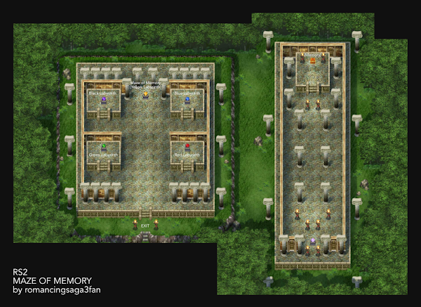 Romancing Saga 2 Maps Maze of Memory Main Hall Entrance