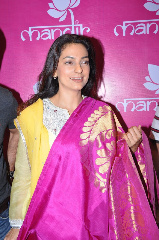 Juhi Chawla Latest Photos At Mandir Saree Shopping Mall Launches glamour images