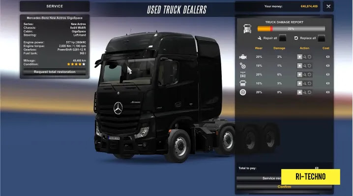 Euro Truck Simulator 2 Update 1.49 Patch Notes: Used truck dealers