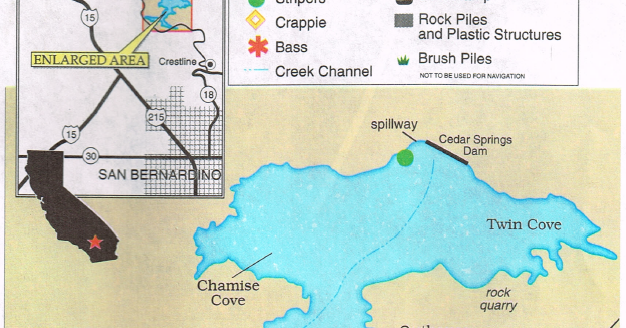 2017 Silverwood Lake Fishing Report and Map, also Public