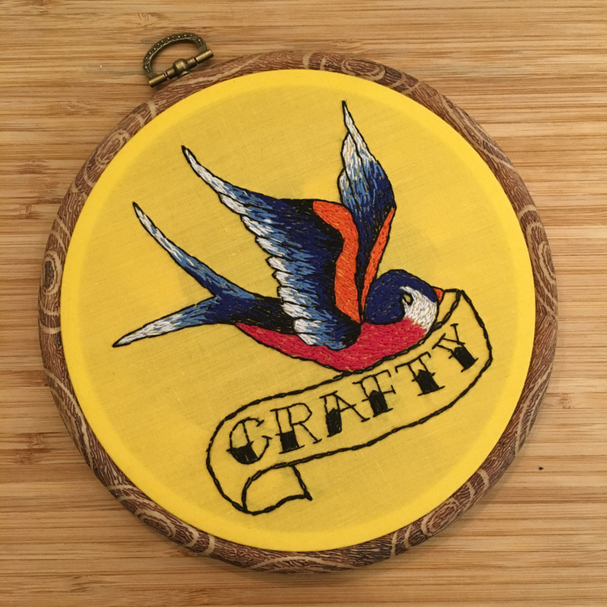 Embroidery version of tattoo