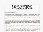 [.doc] CONTOH SURAT PERJANJIAN KERJASAMA USAHA (BISNIS) - Lanjutan 2