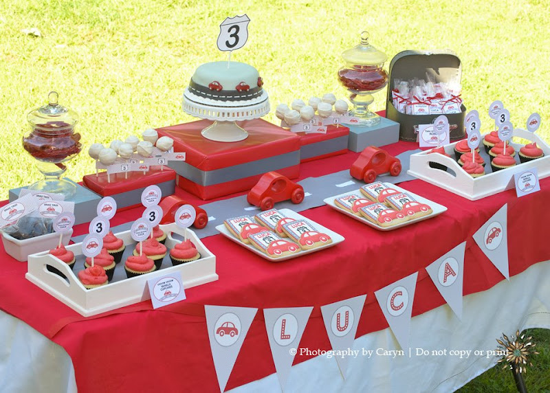 Kara s Party  Ideas Route 3 Red Car  3rd Birthday  Party  