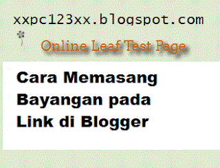 Cara Memasang Efek Bayangan pada Link di Blogger, hanya dari Tips SEO + Blog - PC 123!