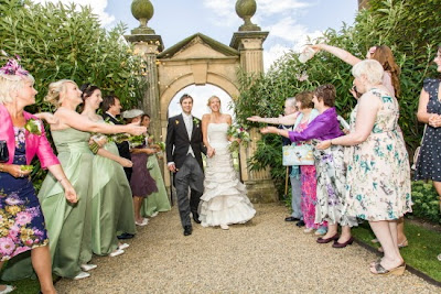 Ormesby Hall wedding, the confetti