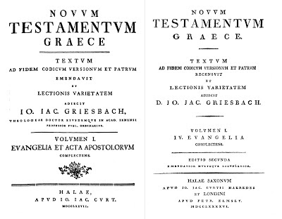 Griesbach, Title pages 1777 and 1796