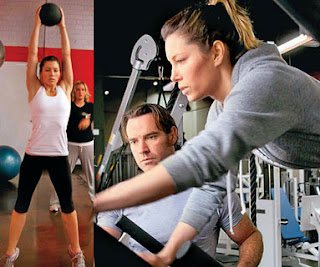 Jessica Biel Workout  with Trainer