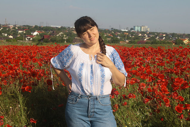 Selfportrait in Poppy Field