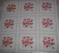 Vintage Tablecloth with Strawberries