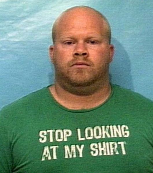 People Wearing Funny T-Shirts in Mug Shots