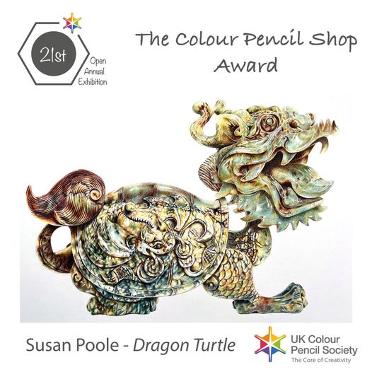 The Colour Pencil Shop Award: Dragon Turtle by Susan Poole UKCPS Silver