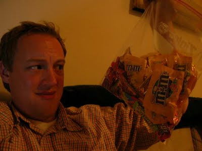 John with leftover Halloween candy