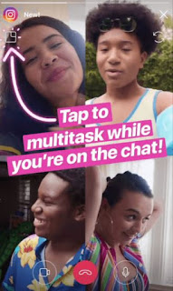 cara multi tasking selama video chat di instagram