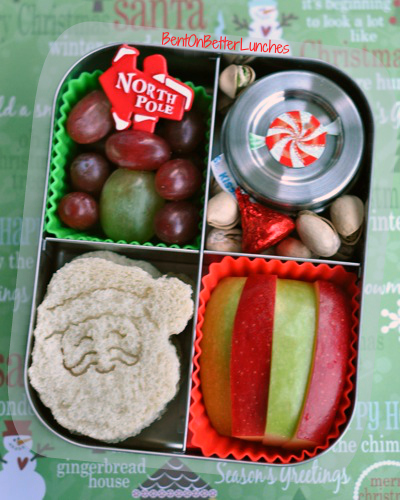 Christmassy Santa Claus Bento School Lunch in LunchBots