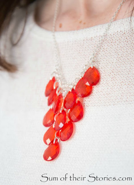 DIY drop cluster necklace