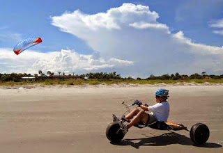 Sand kiting