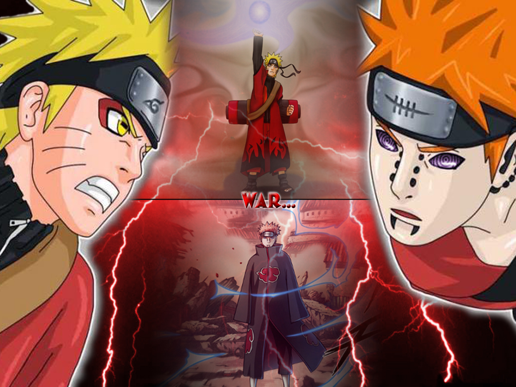 Gambar Wallpaper Naruto Vs Pain Kampung Wallpaper