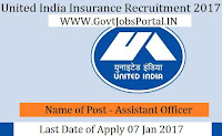 United India Insurance Corporation Recruitment 2017 For Assistant Officers Post