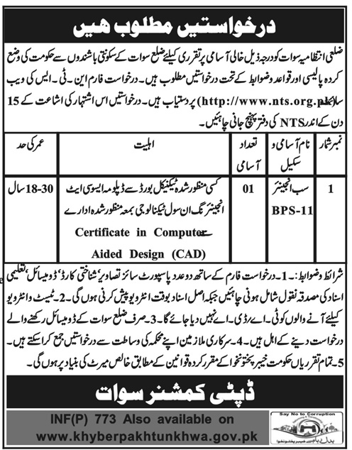 Engineering-Jobs-District-Administration-Swat-KPK