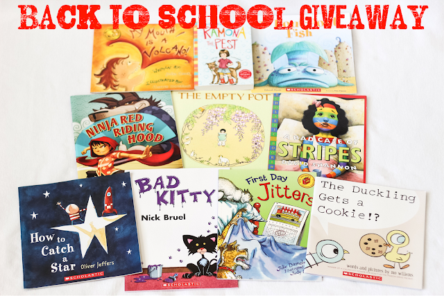 Back to School Book Giveaway You could win for you and a friend.  10 of our (www.packerclan.com and I) favorite books, b/c starting this school year off with awesome books is a great way to start.  teachers, parents, kidlit, picture books read alouds, great books Alohamora Open a Book http://alohamoraopenabook.blogspot.com/