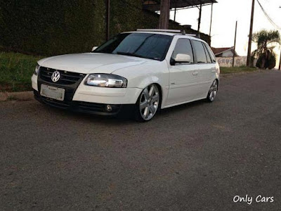 Gol G4 Rebaixado Branco Rodas 17"